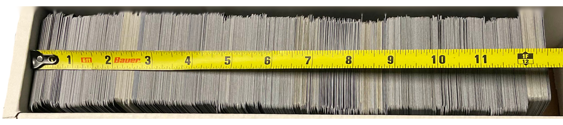 1000 cards measurement