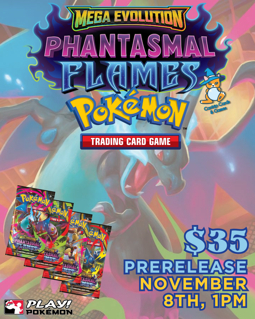 Pokémon TCG: Mega Evolutions Phantasmal Flames Prerelease