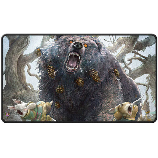 Bloomburrow Playmat: Lumra, Bellow of the Woods (Borderless) Black Stitched