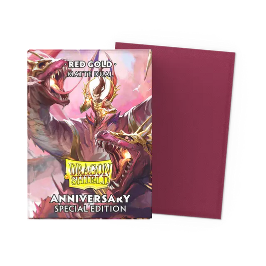 Dragon Shield: Anniversary Special Edition Matte Dual Sleeves (Red Gold)