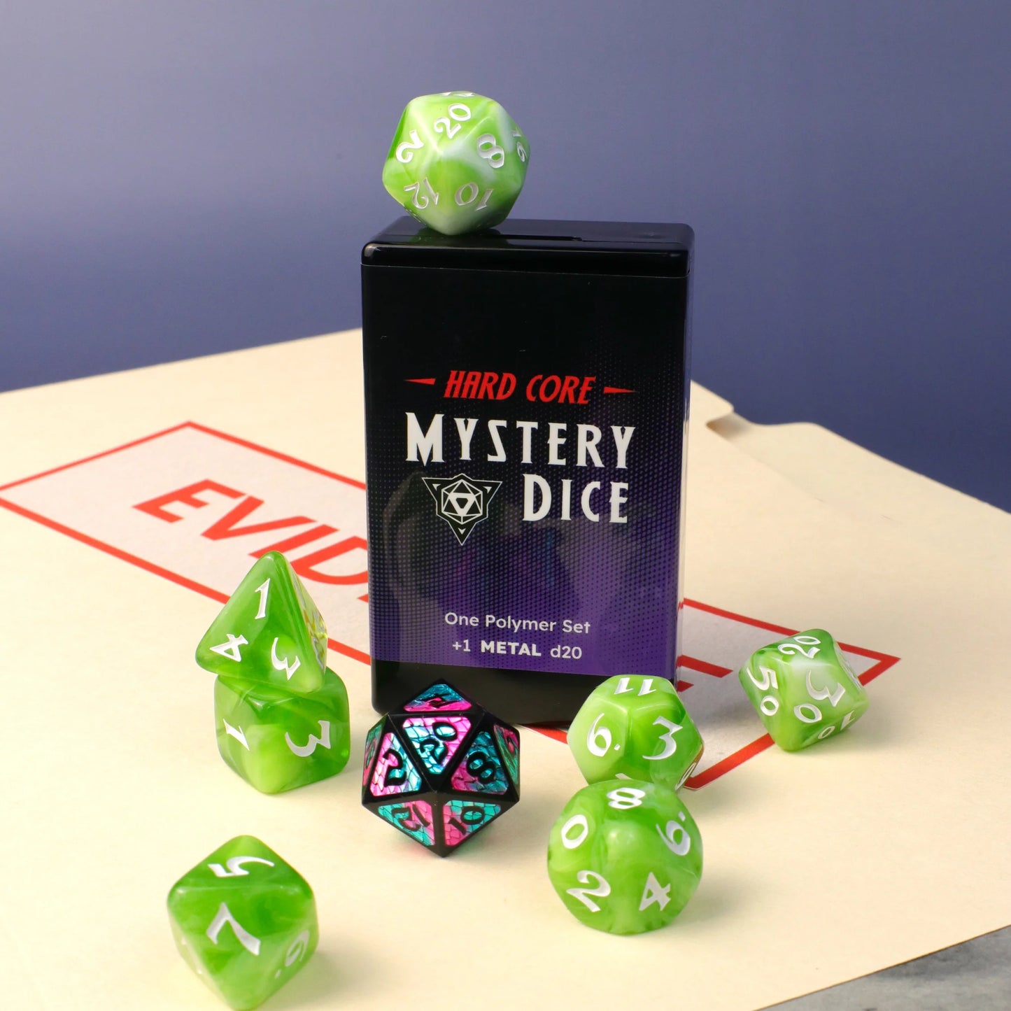 8pc RPG Set - Hard Core Mystery Dice