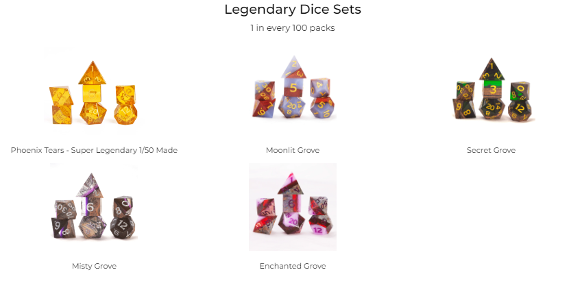 Acererak's Treasure: Treasure Pack Gold Edition Dice Sets